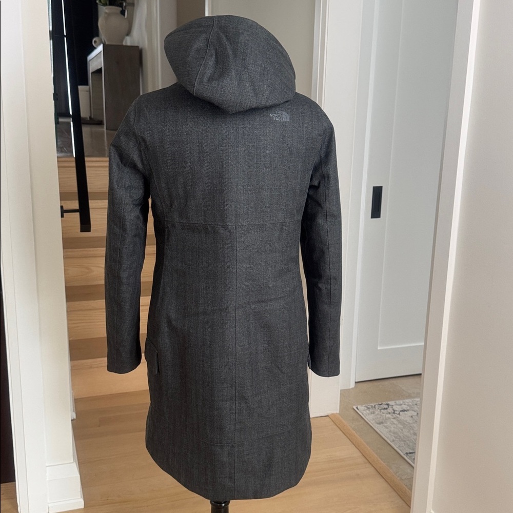 The North Face Temescal DryVent Geay Herringbone Trench Anorak Coat Size M - Picture 3 of 12